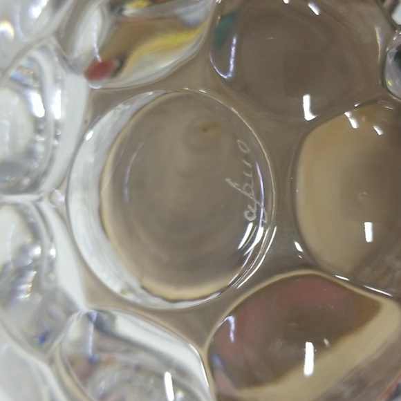 Orrefors raspberry crystal bowl - Picture 8 of 8